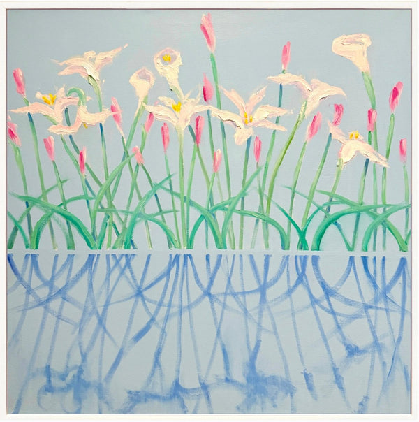 White Lilies | 30" h x 30" w | Framed - Liza Pruitt