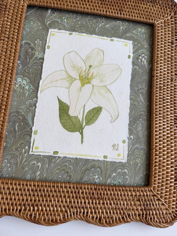 White Lily | 11.5" h x 13.5" w | Framed - Liza Pruitt