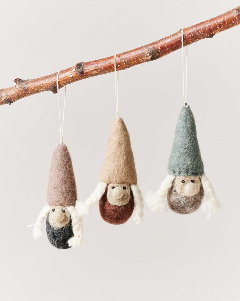 Woodland Gnome Ornament - Set of 3 - Liza Pruitt
