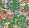 WWH Fave :: Thibaut's Pagoda Trees in Pink and Green w/ Carlisle Stripe Flange - Liza Pruitt