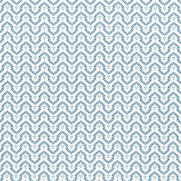 Wynford in Navy on White by Thibaut Bolster - Liza Pruitt