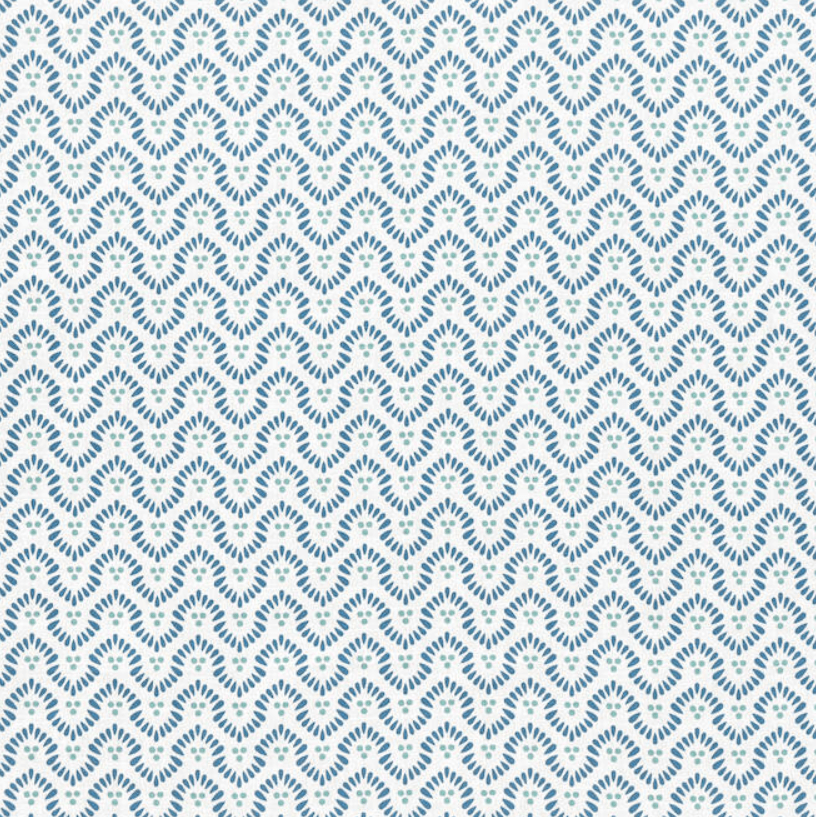 Wynford in Navy on White by Thibaut Bolster - Liza Pruitt