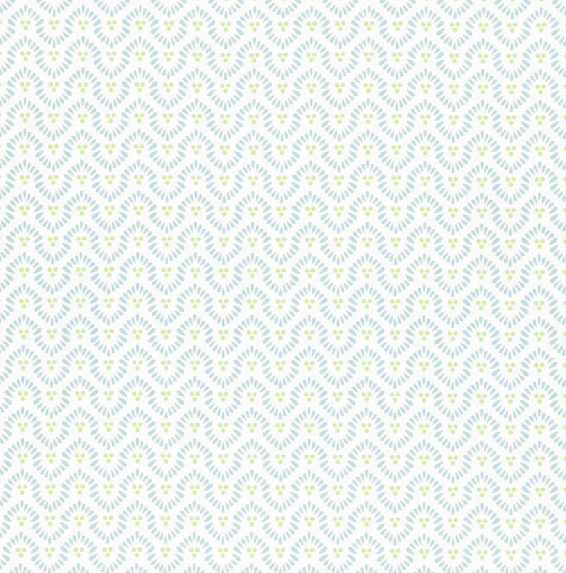 Wynford in Soft Blue on White by Thibaut - Liza Pruitt