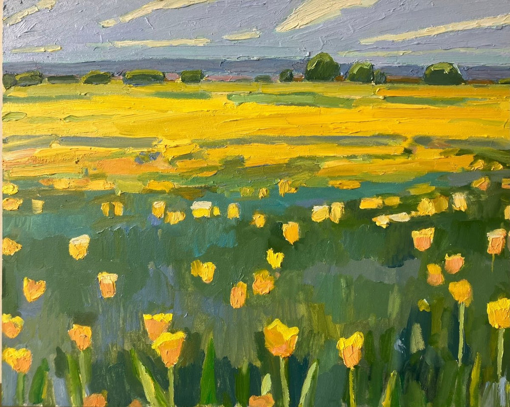 Yellow Flowers | 16" h x 20" w - Liza Pruitt