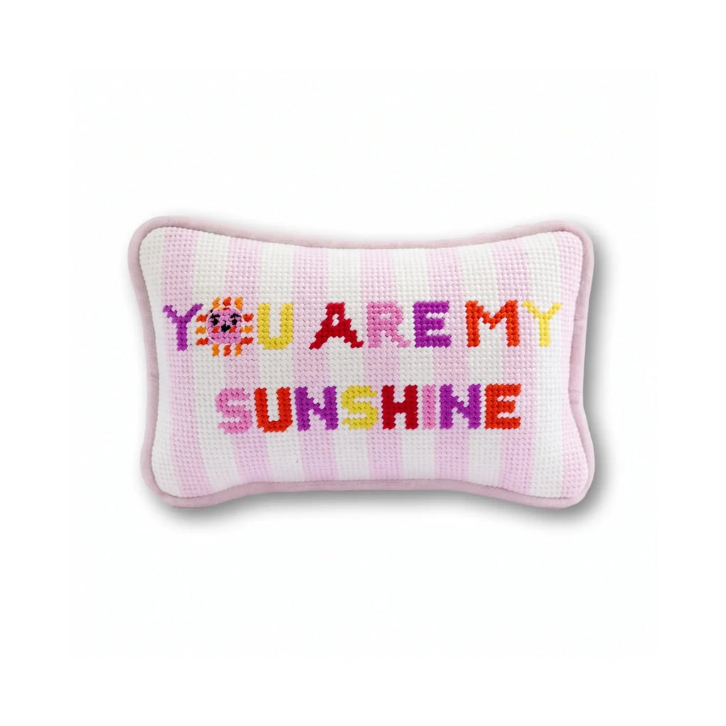 You Are My Sunshine Mini Needlepoint Pillow - Liza Pruitt