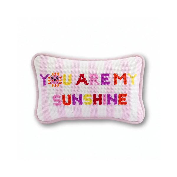 You Are My Sunshine Mini Needlepoint Pillow - Liza Pruitt