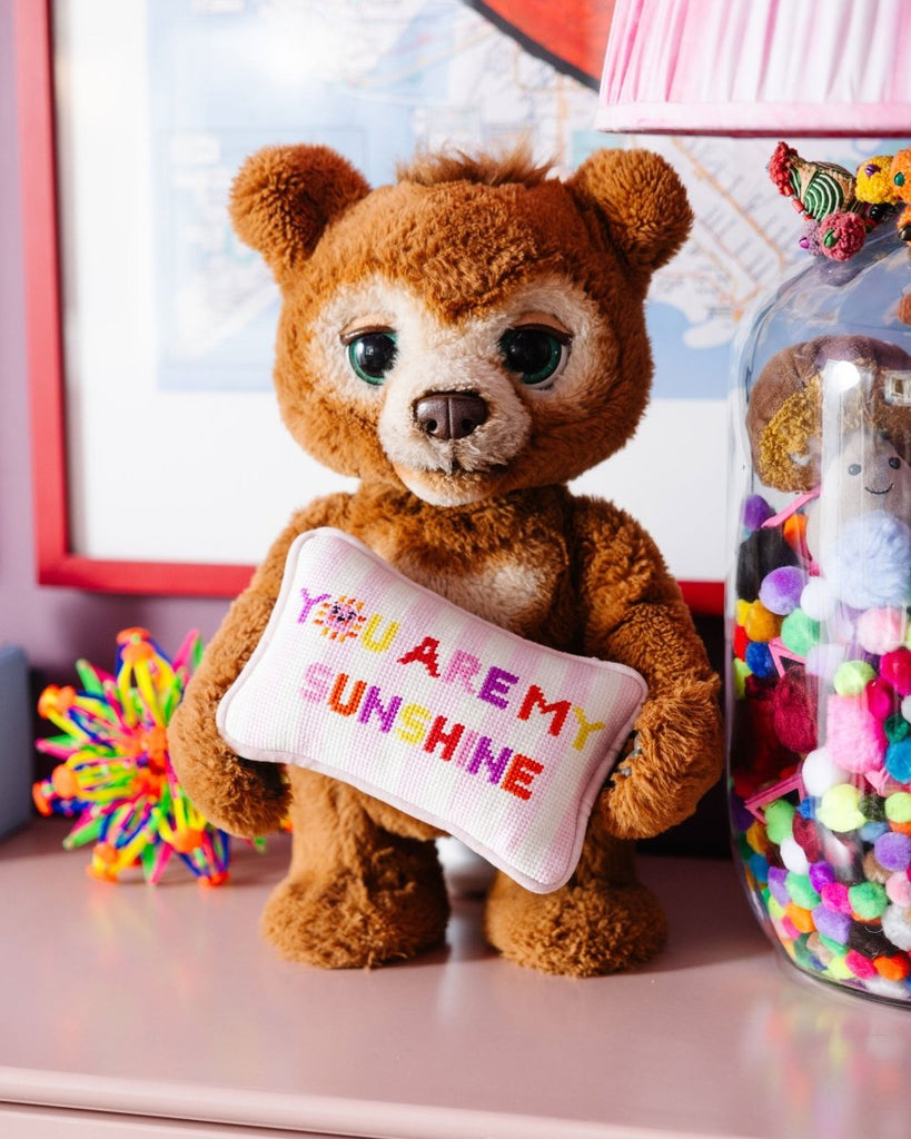 You Are My Sunshine Mini Needlepoint Pillow - Liza Pruitt