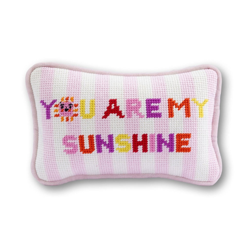 You Are My Sunshine Mini Needlepoint Pillow - Liza Pruitt