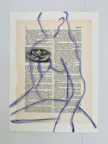 Abats Purple Figure | 12” h x 9” w - Liza Pruitt