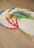 Aura raffia tabletop, colorful edge placemat - Liza Pruitt