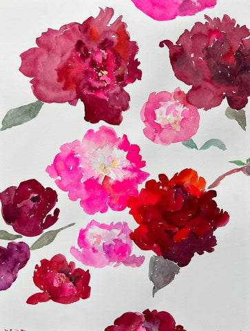Belle (Peony) | 24" h x 18" w - Liza Pruitt