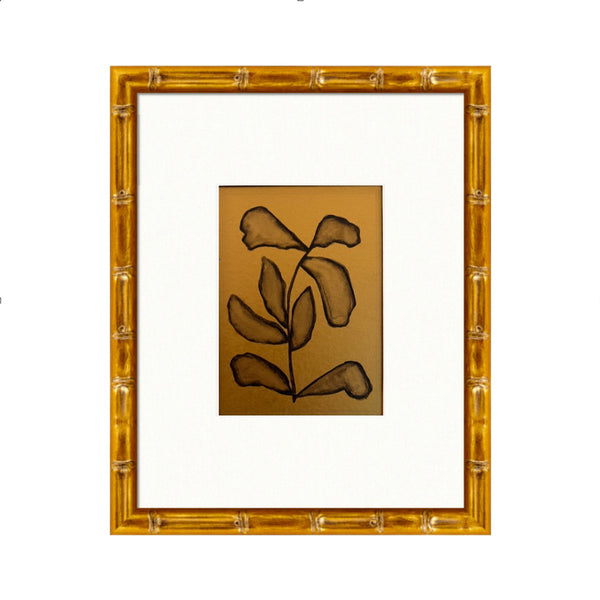 Black & Gold Flora 1 | 14" h x 11" w | Framed - Liza Pruitt