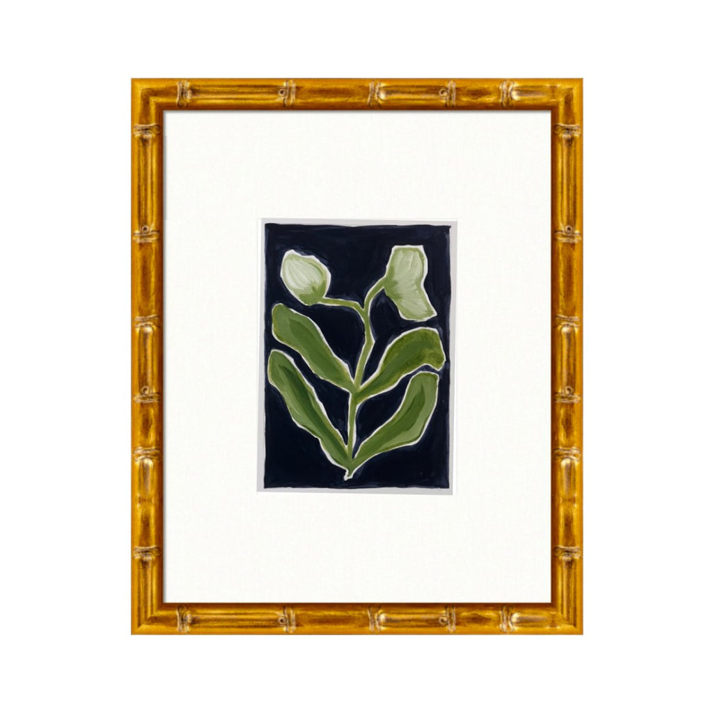Black & Green Flora 3 | 14" h x 11" w | Framed - Liza Pruitt