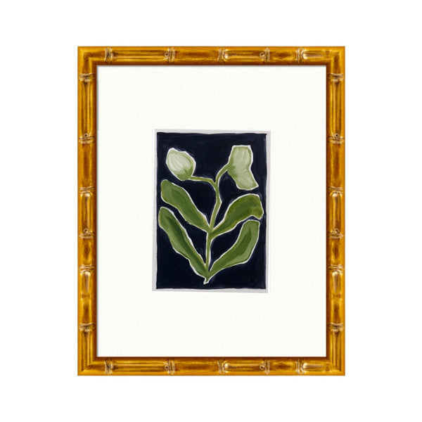 Black & Green Flora 3 | 14" h x 11" w | Framed - Liza Pruitt