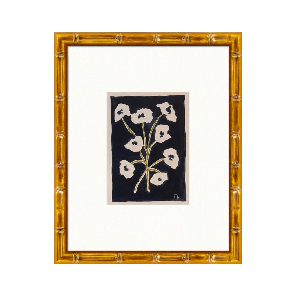 Black & White Flora 2 | 14" h x 11" w | Framed - Liza Pruitt