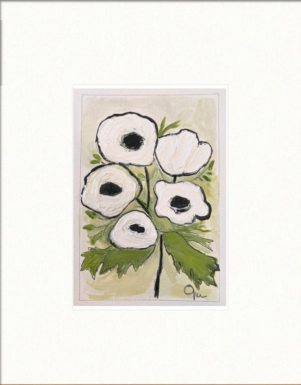 Black & White Flora 5 | 7" h x 5" w - Liza Pruitt