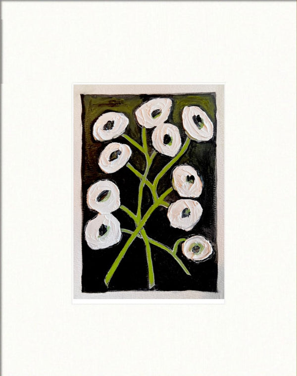 Black & White Flora 8 | 7" h x 5" w - Liza Pruitt