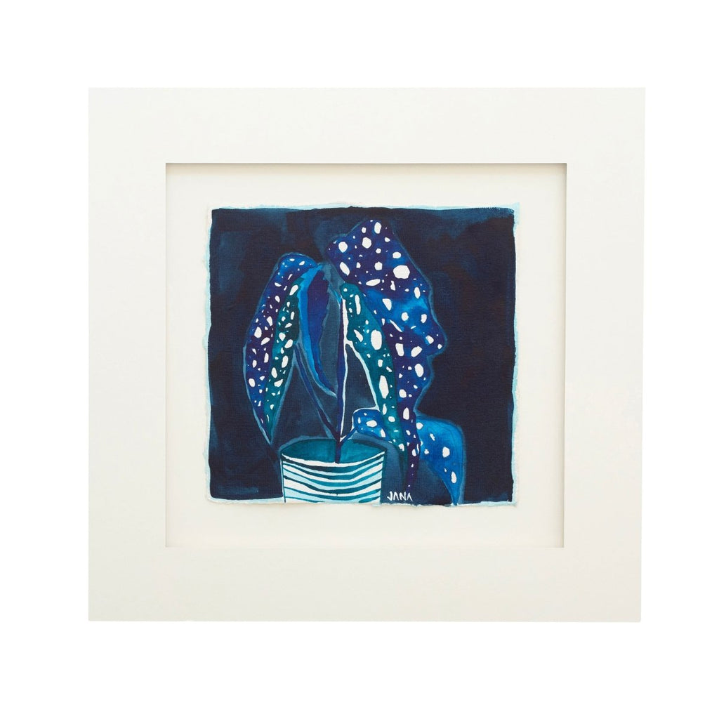 Blue Begonia Leaves | 14" h x 14" w - Garden Club - Liza Pruitt