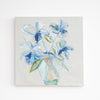 Blue Night Floral Abstract | 20" h x 20" w - Liza Pruitt