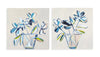 Blue Play Floral II | 20" h x 20" w - Liza Pruitt