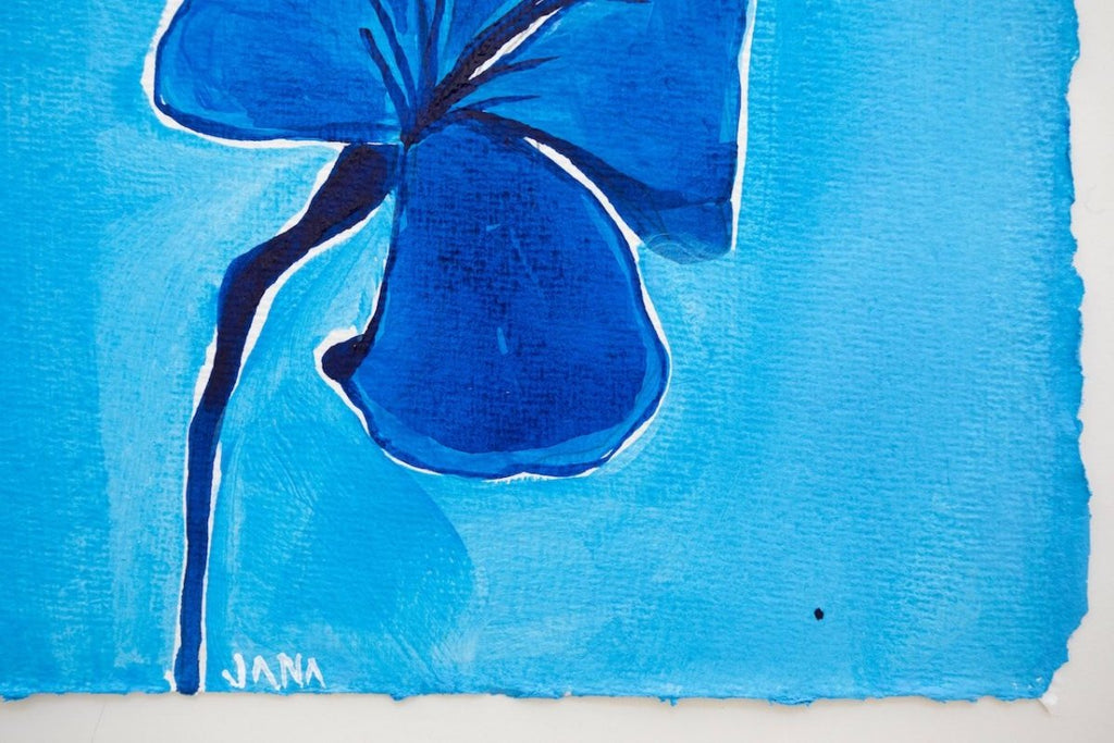 Blue Wildflower I | 14" h x 14" w - Garden Club - Liza Pruitt
