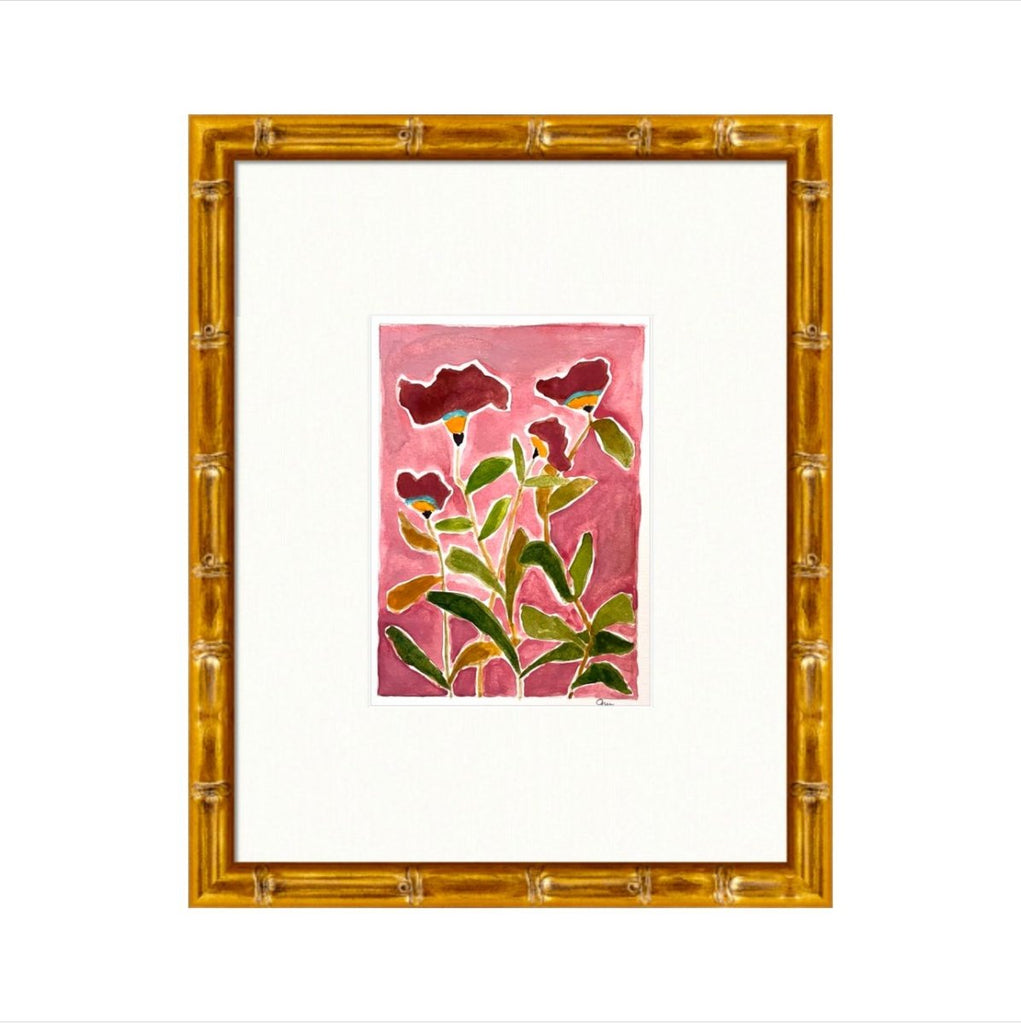 Blush Flora 1 | 14" h x 11" w | Framed - Liza Pruitt