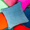 Charliss Velvet Pillow - Aqua + Peacock - Liza Pruitt