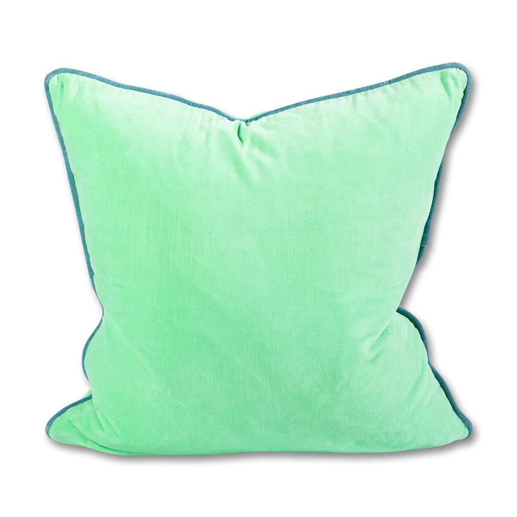 Charliss Velvet Pillow - Mint + Aqua - Liza Pruitt