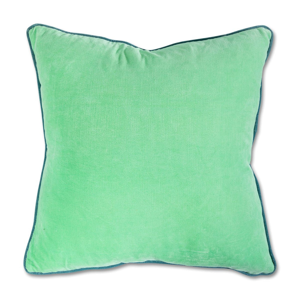 Charliss Velvet Pillow - Mint + Aqua - Liza Pruitt