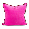 Charliss Velvet Pillow - Neon Pink + Wine - Liza Pruitt