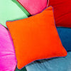 Charliss Velvet Pillow - Orange + Lilac - Liza Pruitt
