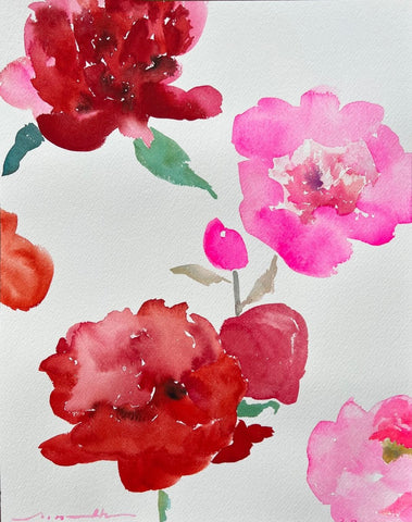 Cherry (Peony) | 14" h x 11" w - Liza Pruitt