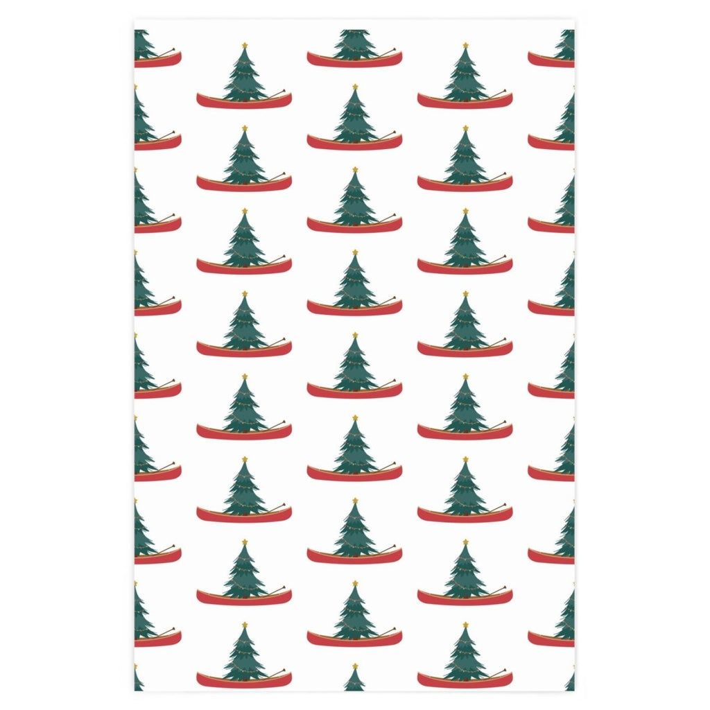 Christmas Canoe White Wrapping Paper - Liza Pruitt