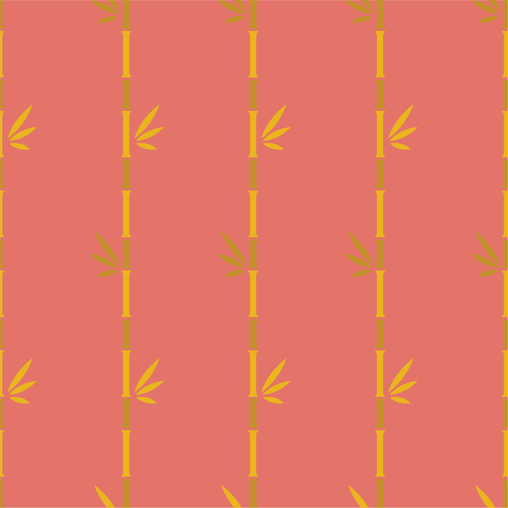 Coral Bamboo Wallpaper - Liza Pruitt