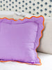 Darcy Linen Pillow - Lilac + Orange - Liza Pruitt