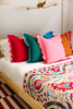 Darcy Linen Pillow - Rust + Light Pink - Liza Pruitt