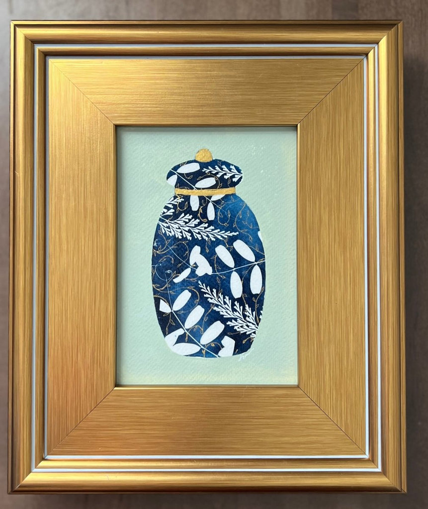 Delicate Ginger Jar | 12" h x 10" w | Framed - Liza Pruitt