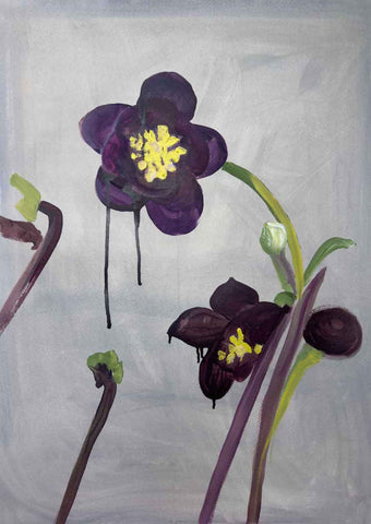 Drippy Violets | 30" h x 22" w - Garden Club - Liza Pruitt