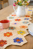Flower Table Runner, Multicolor Raffia Tabletop - Liza Pruitt