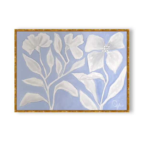 Garden Party French Blue | 30" h x 40" w | Framed - Liza Pruitt