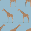 Giraffe Light Blue Wallpaper - Liza Pruitt