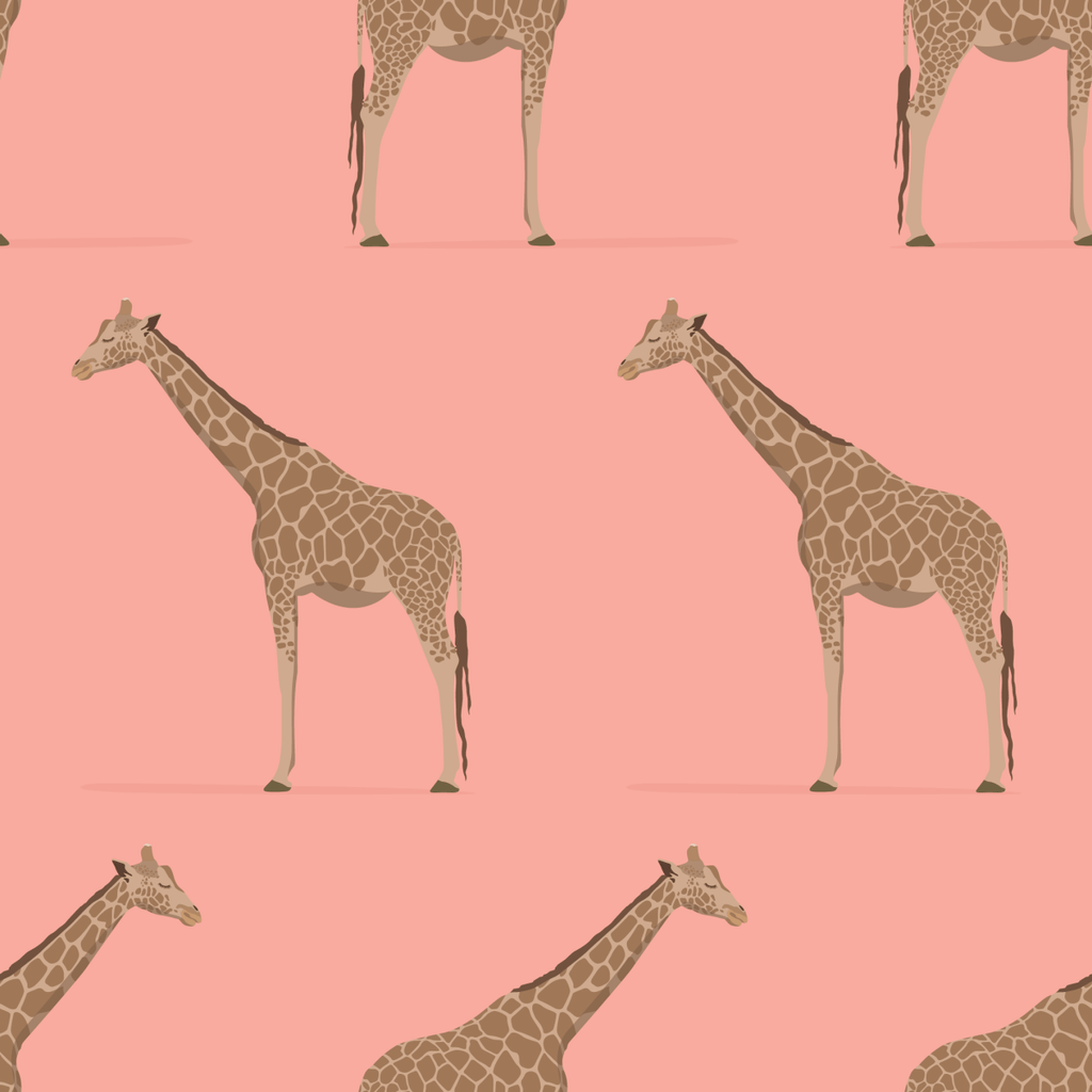 Giraffe Pink Wallpaper - Liza Pruitt