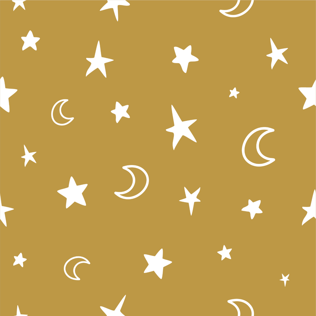 Gold and White Stars Wallpaper - Liza Pruitt