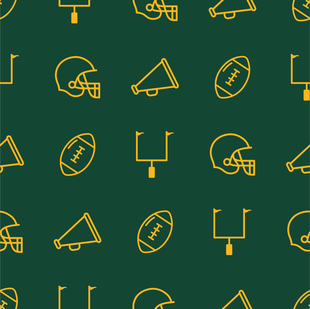 Green and Gold Football Wallpaper - Liza Pruitt