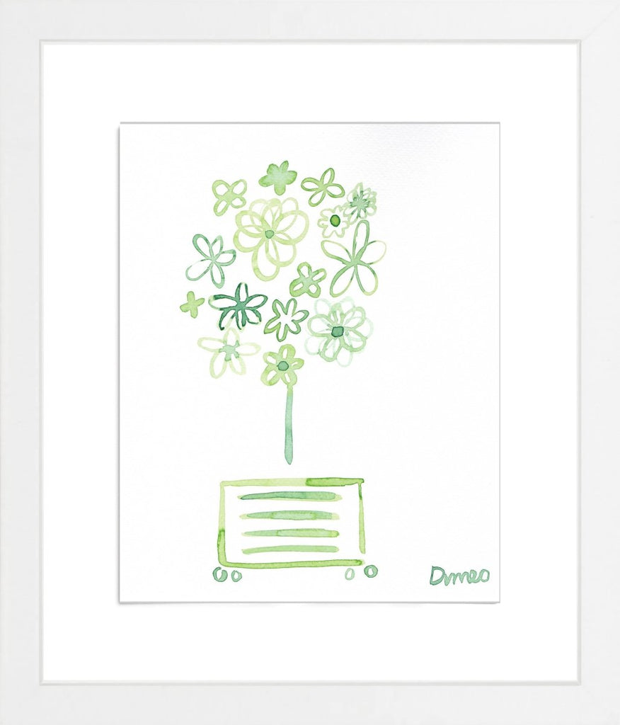 Green Topiary I | 10" h x 8" w | Unframed and Framed Options - Liza Pruitt