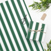 Green & White Stripes Wrapping Paper - Liza Pruitt