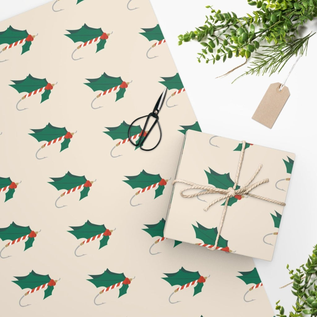 Holiday Fly Cream Wrapping Paper - Liza Pruitt