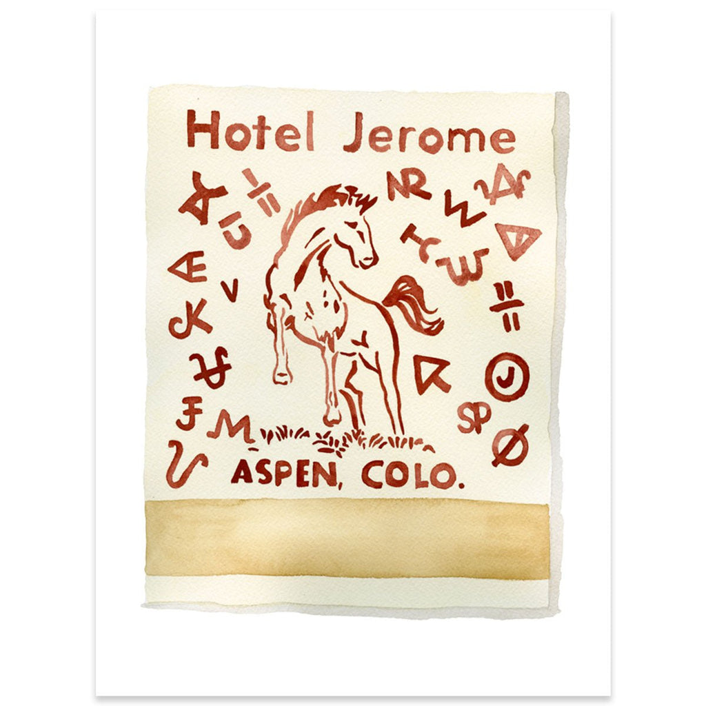Hotel Jerome Matchbook Print - Liza Pruitt