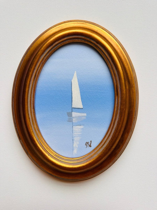 Kissing Boat II | 9 1/2" h x 7 1/2" w | Framed - Liza Pruitt