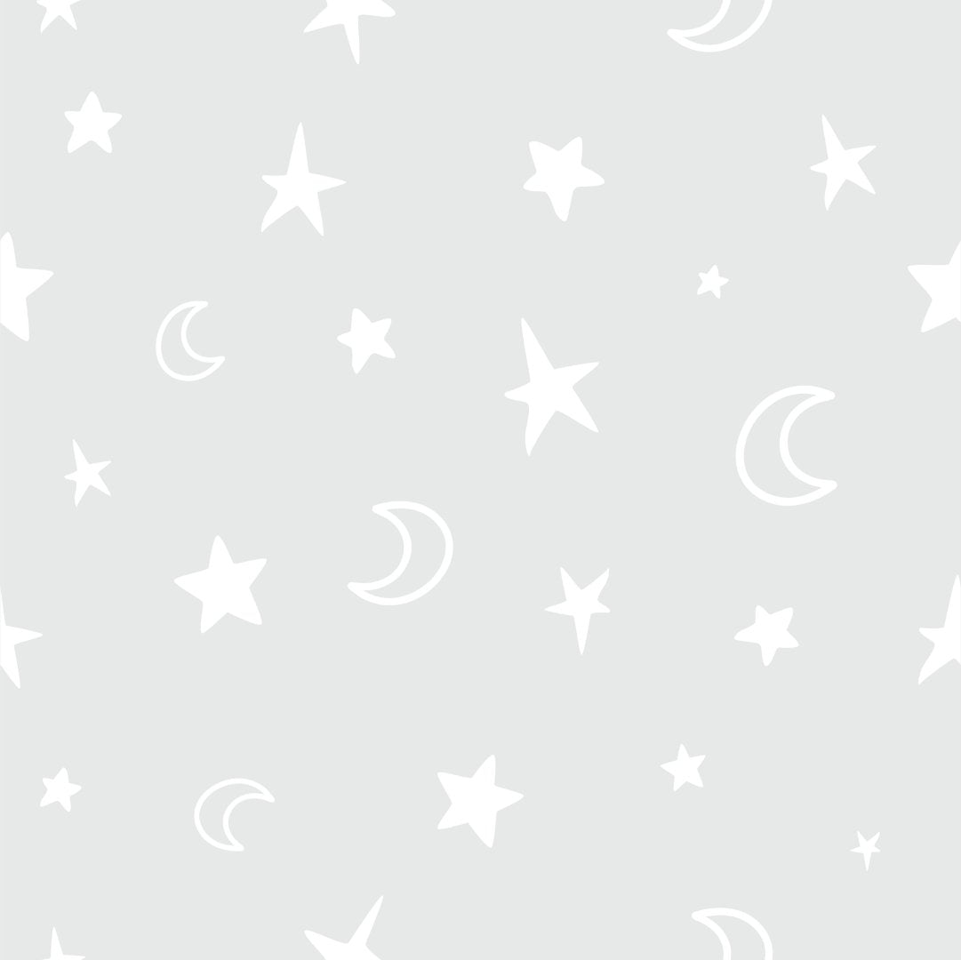 Light Gray Stars Wallpaper– Liza Pruitt